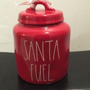 Rae Dunn Christmas Santa fuel canister